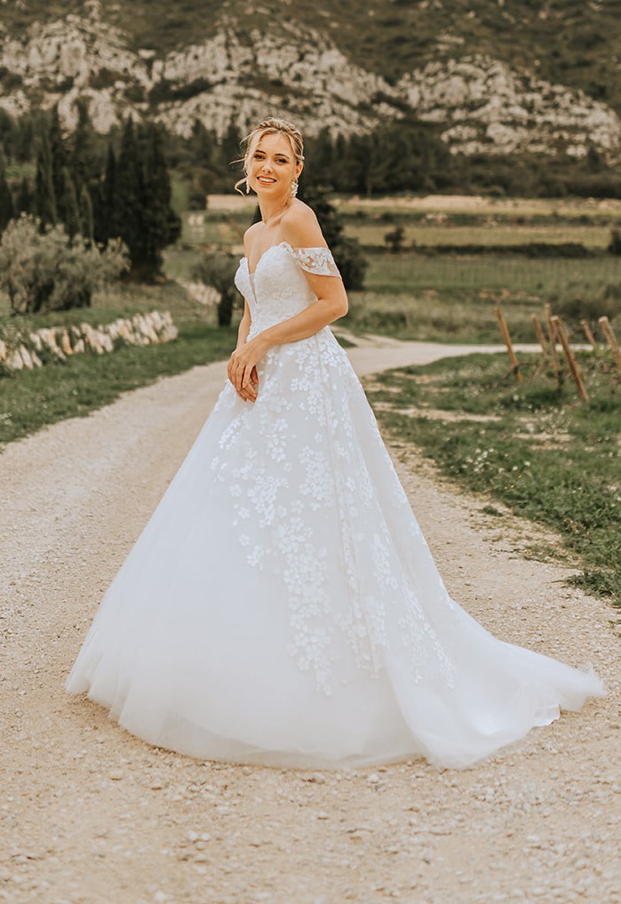 Robe de mariée princesse en dentelle