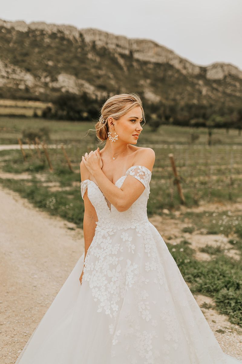 Robe de mariée princesse en dentelle