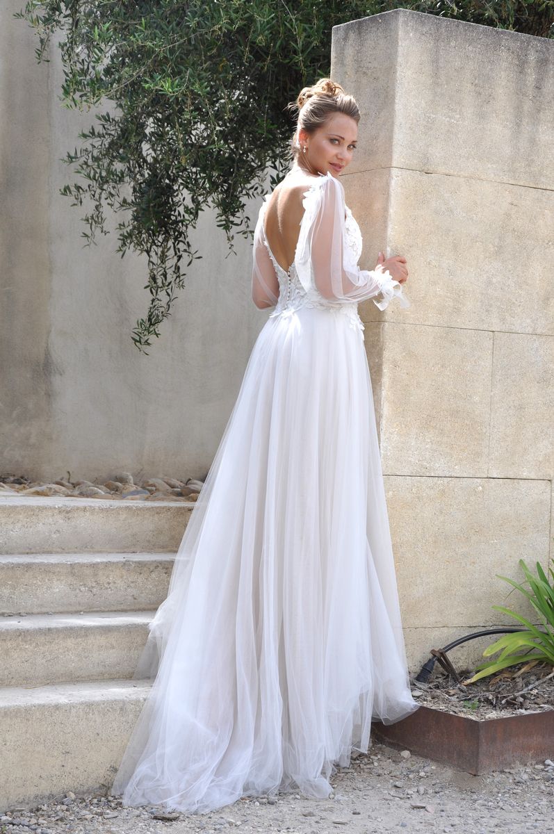 Robe de mariée manches longues