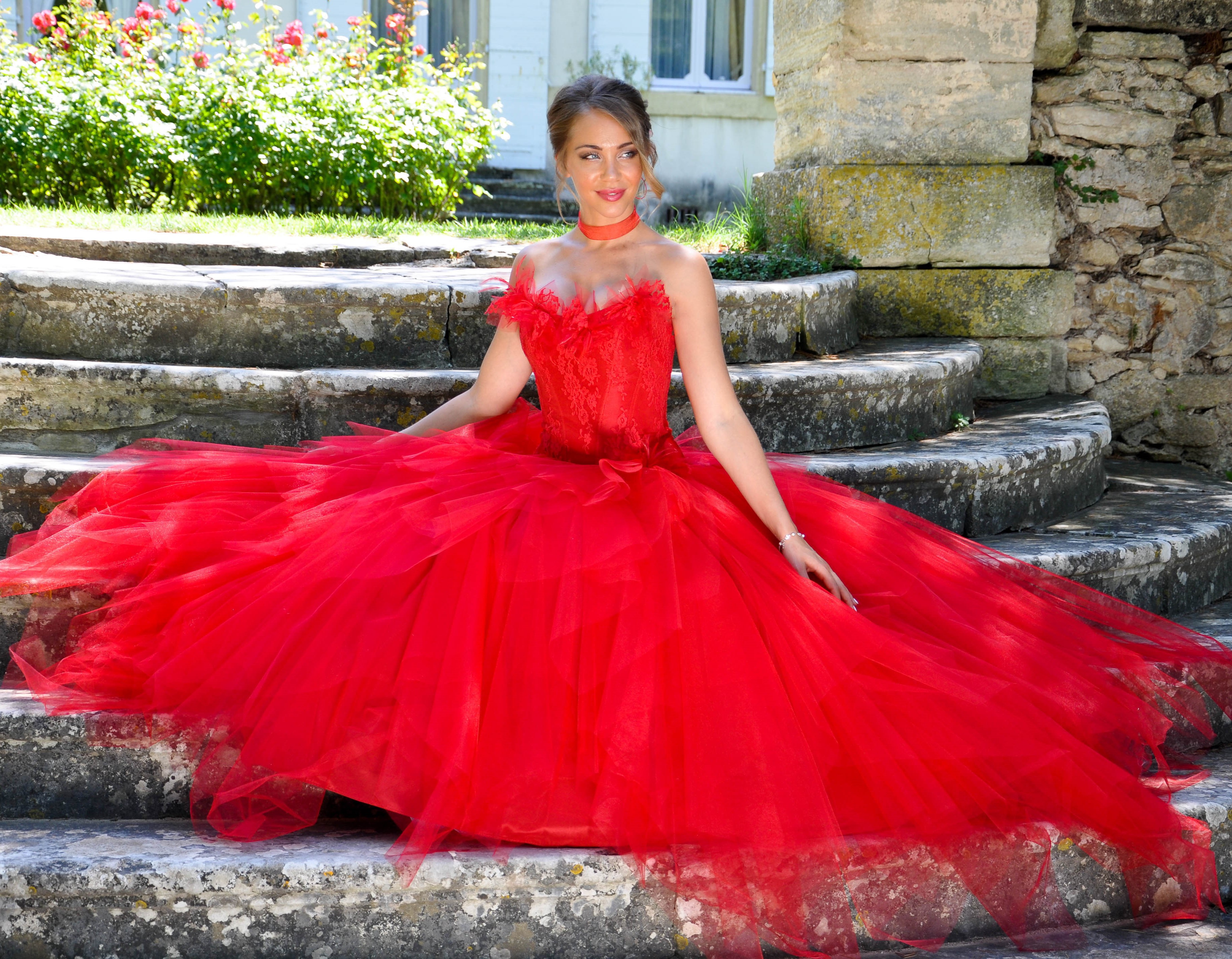 Wedding dress red