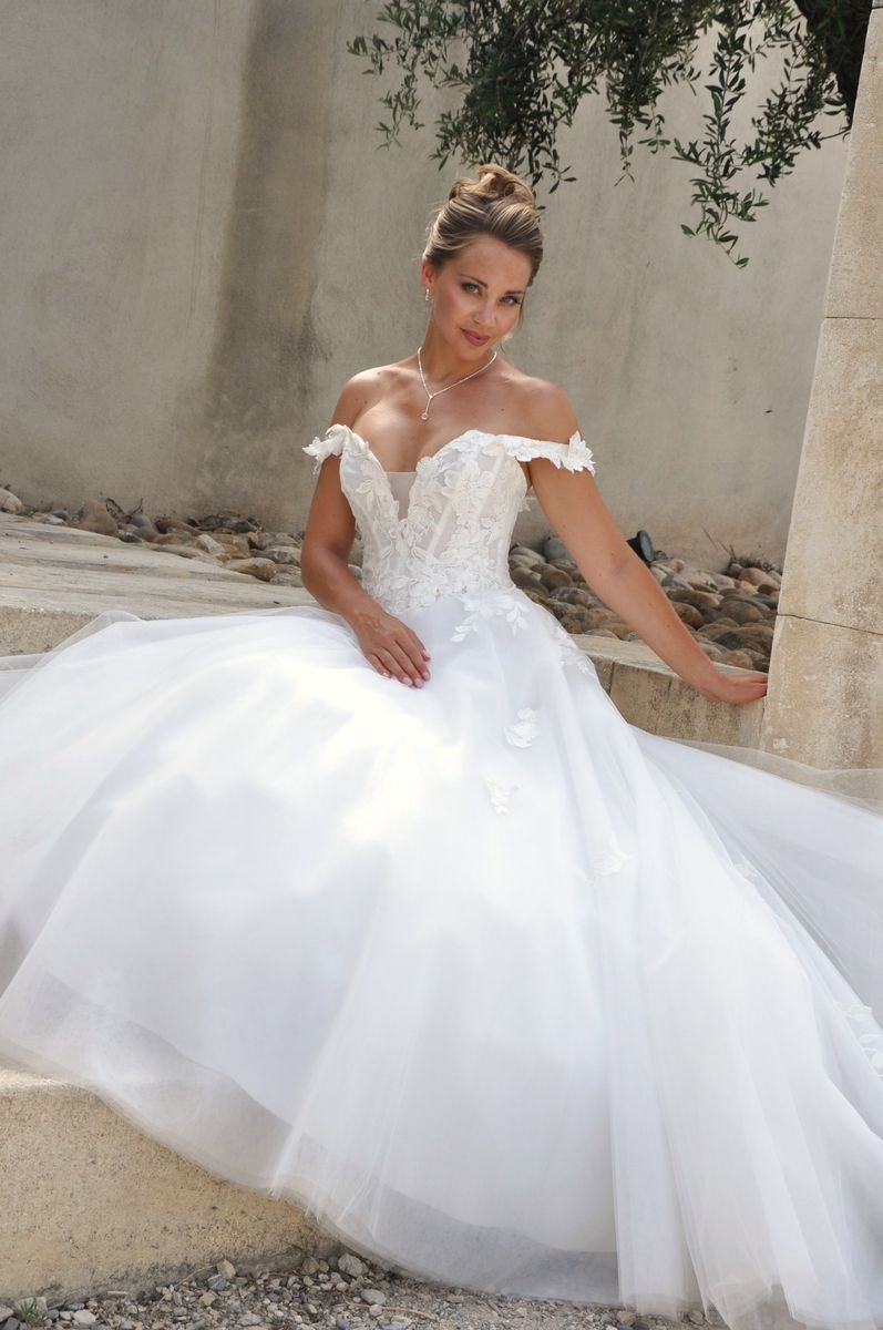 Robe de mariée princesse en tulle