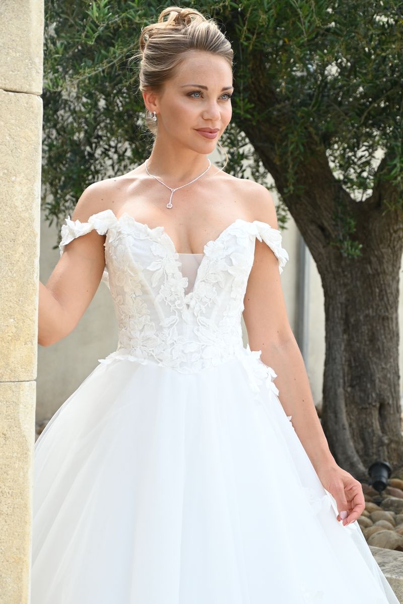 Robe de mariée princesse en tulle