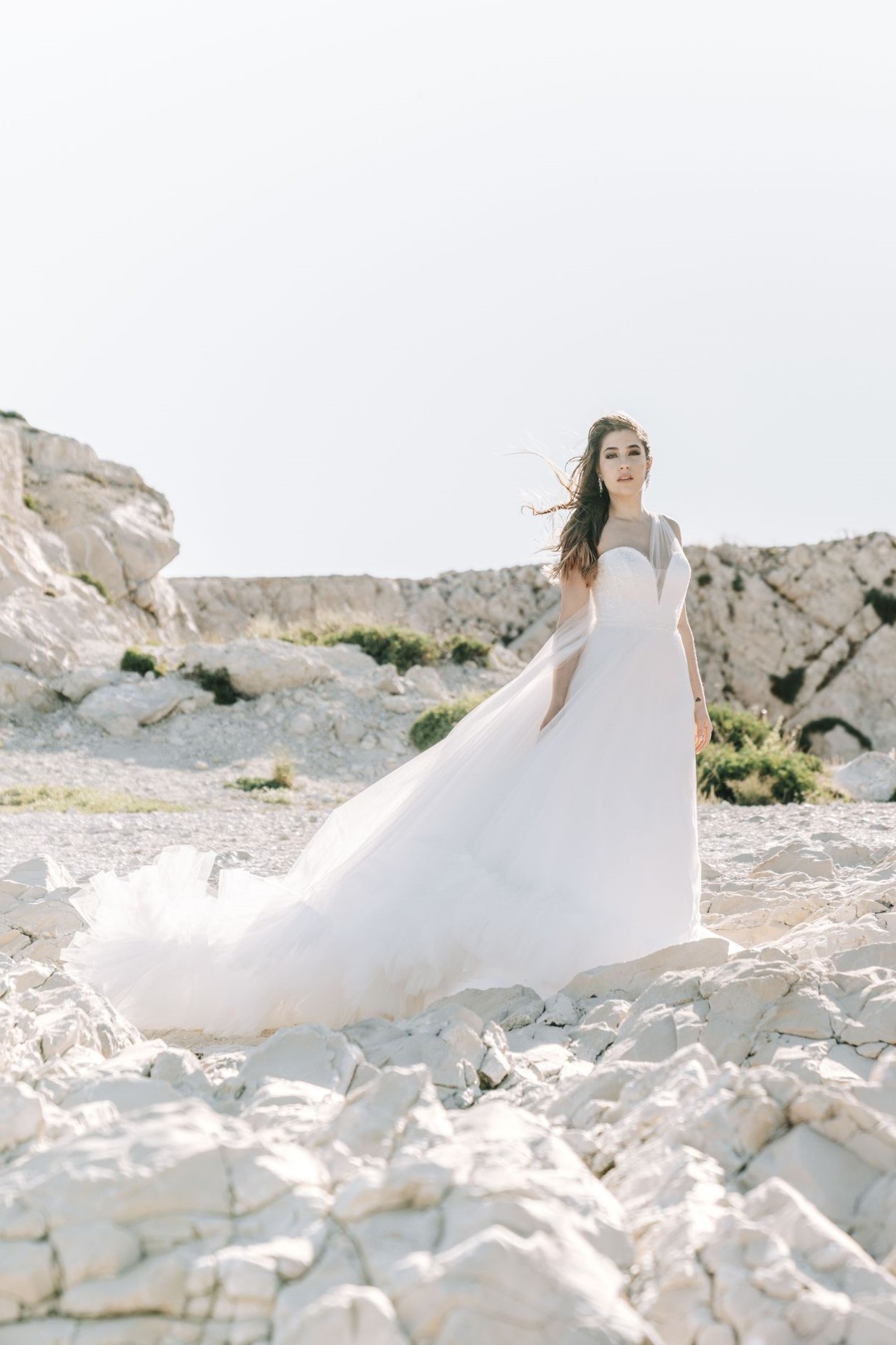 Robe de mariée princesse avec longue traine