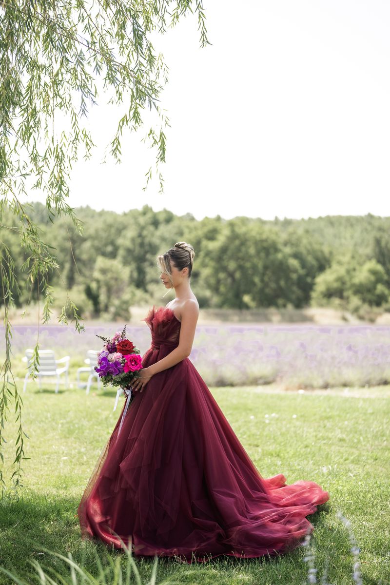 Robe de mariée en couleur, disponible en 10 couleurs
